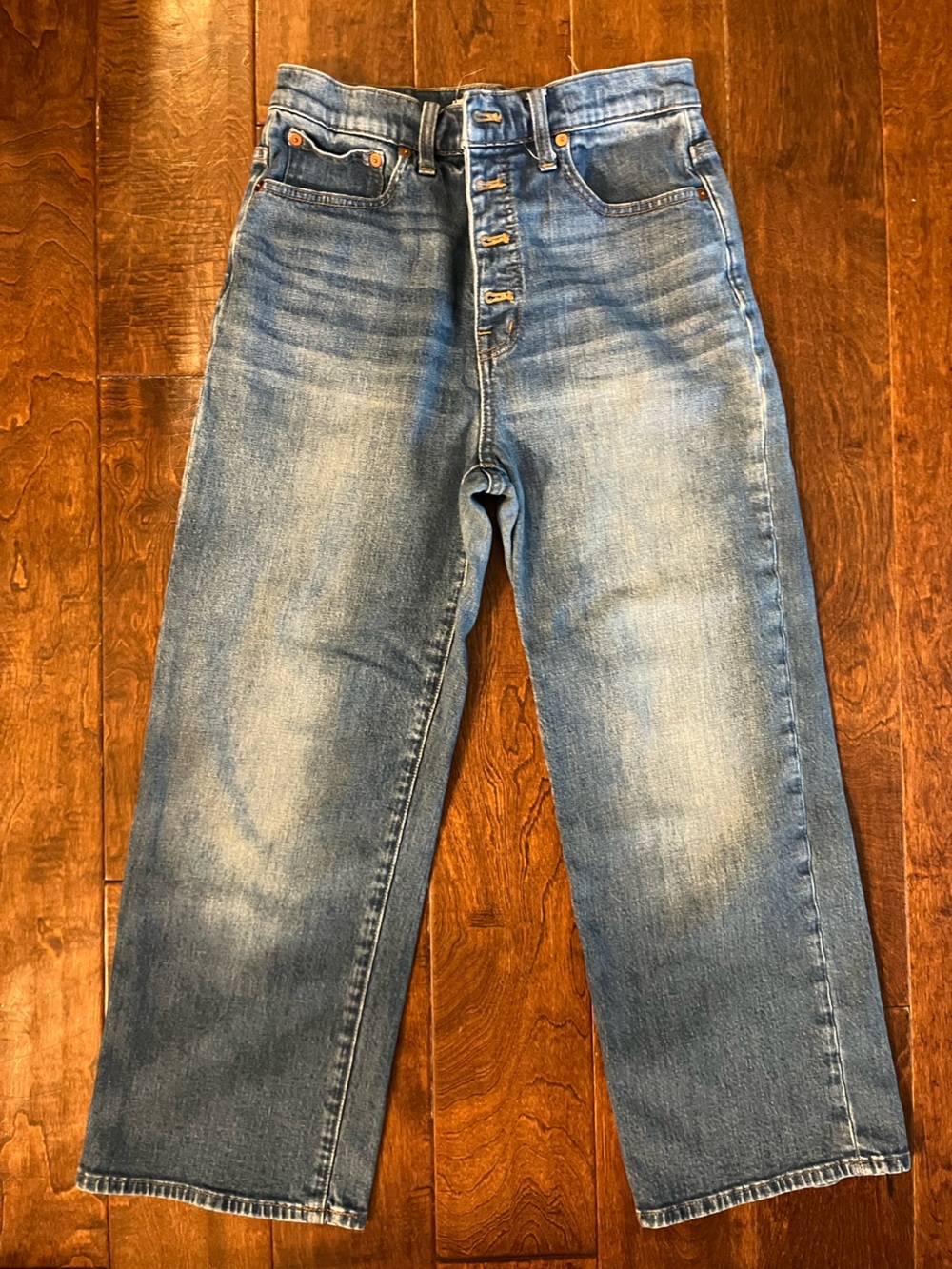 Madewell Slim Light Blue Wide Leg Crop High-Rise Jeans